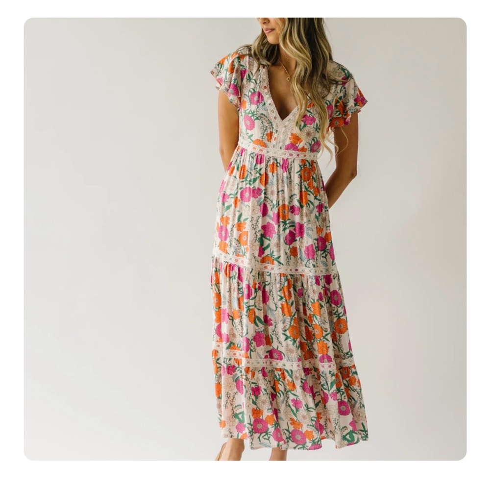 Vibrant Floral Maxi Dress